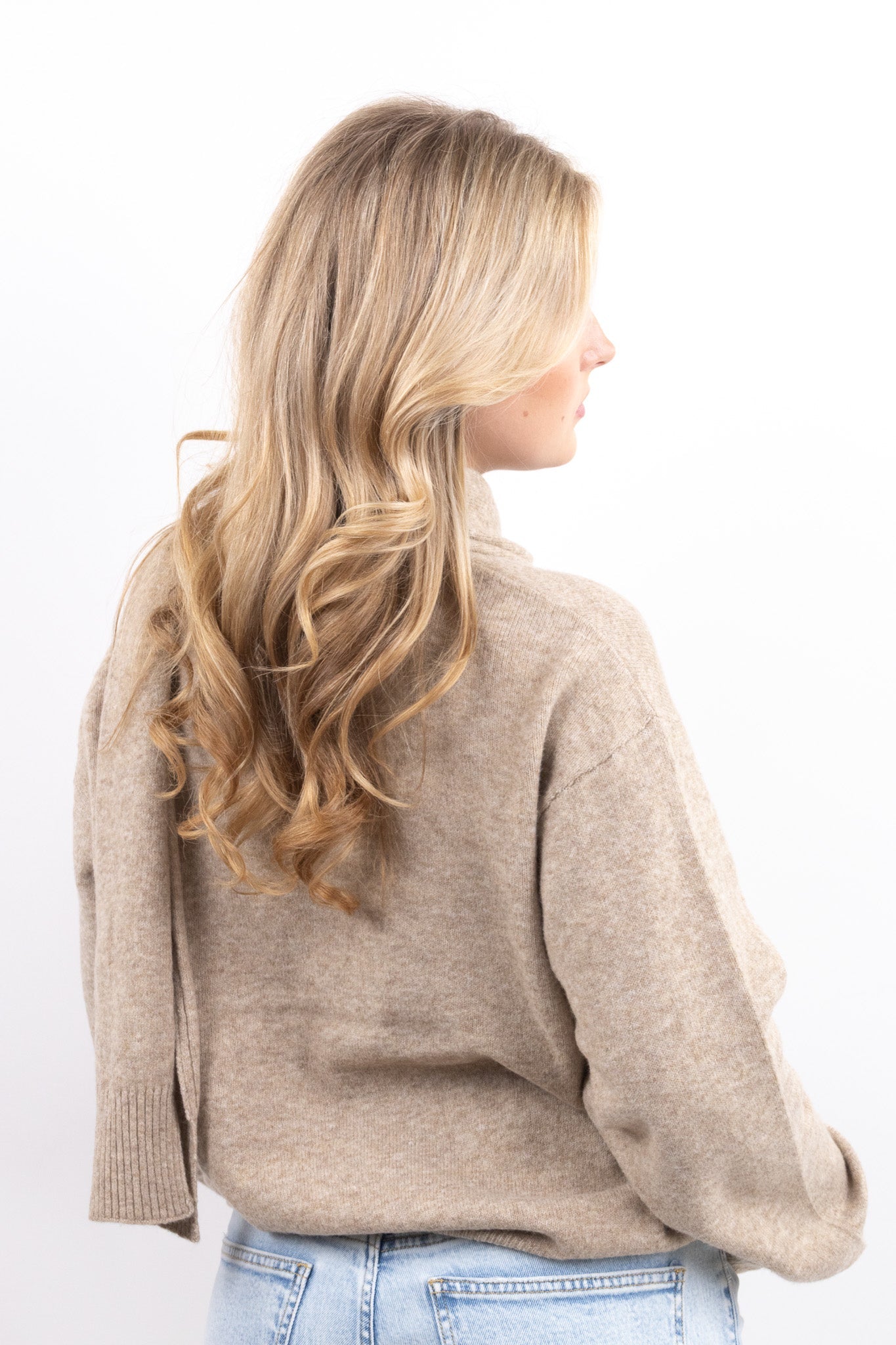 Cozy Scarf Detail Knit