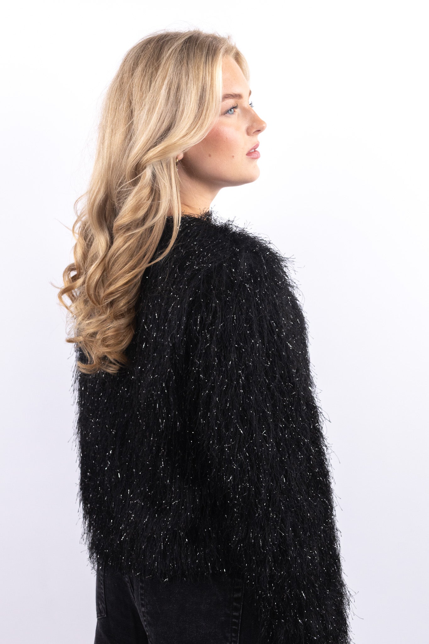 Fuzzy Glitter Jacket