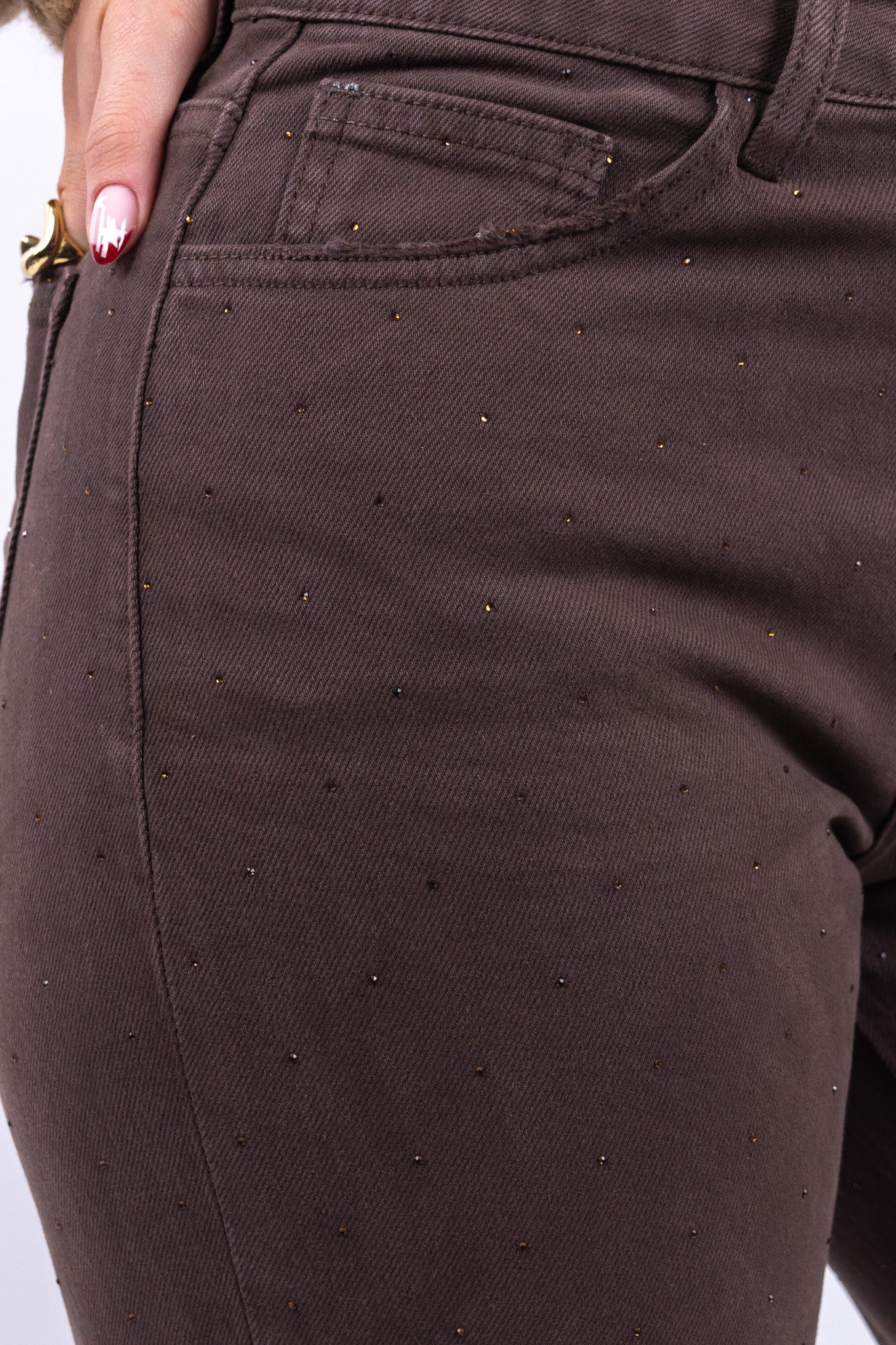 Sparkling wide leg jeans