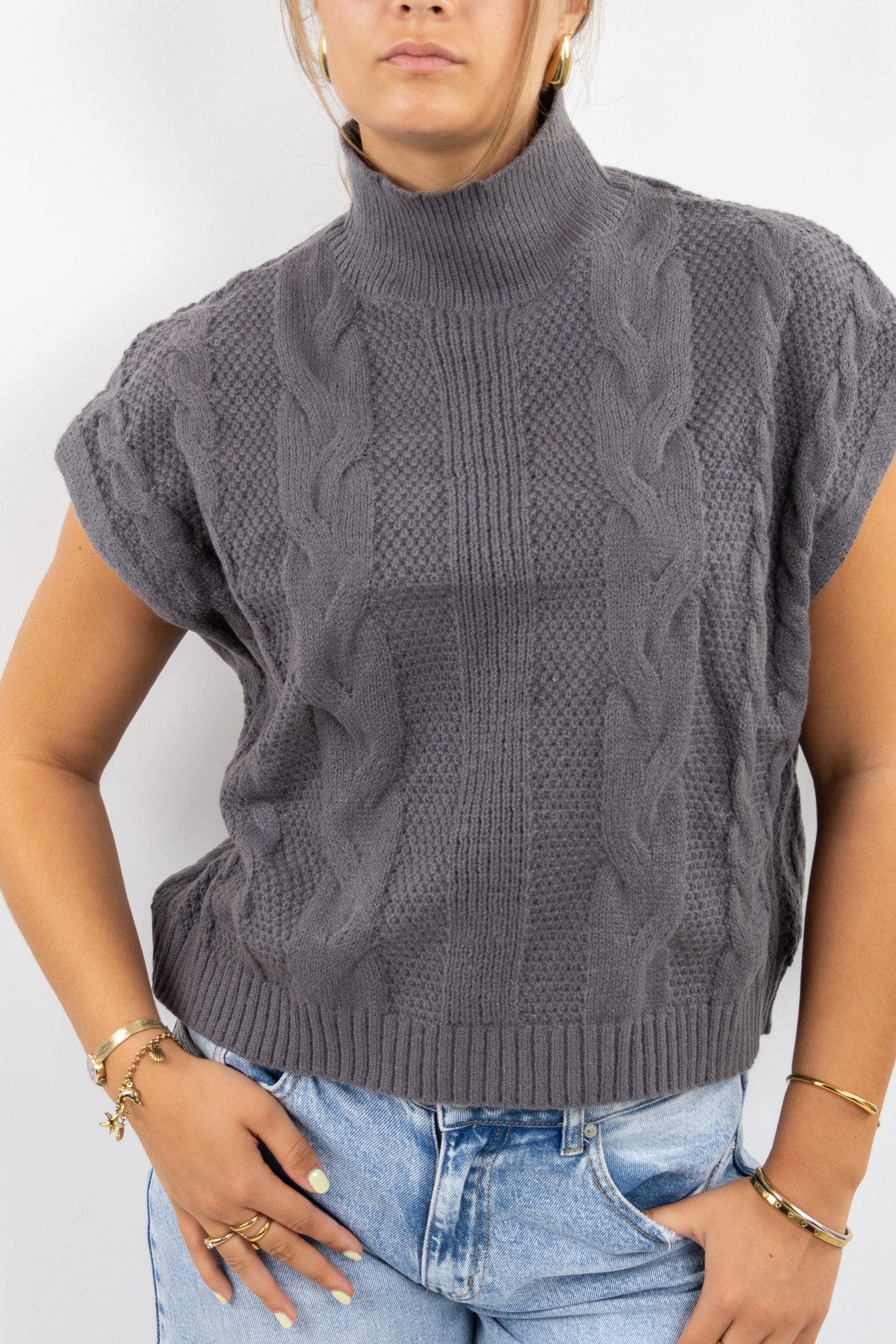 Cable Knit Sleeveless