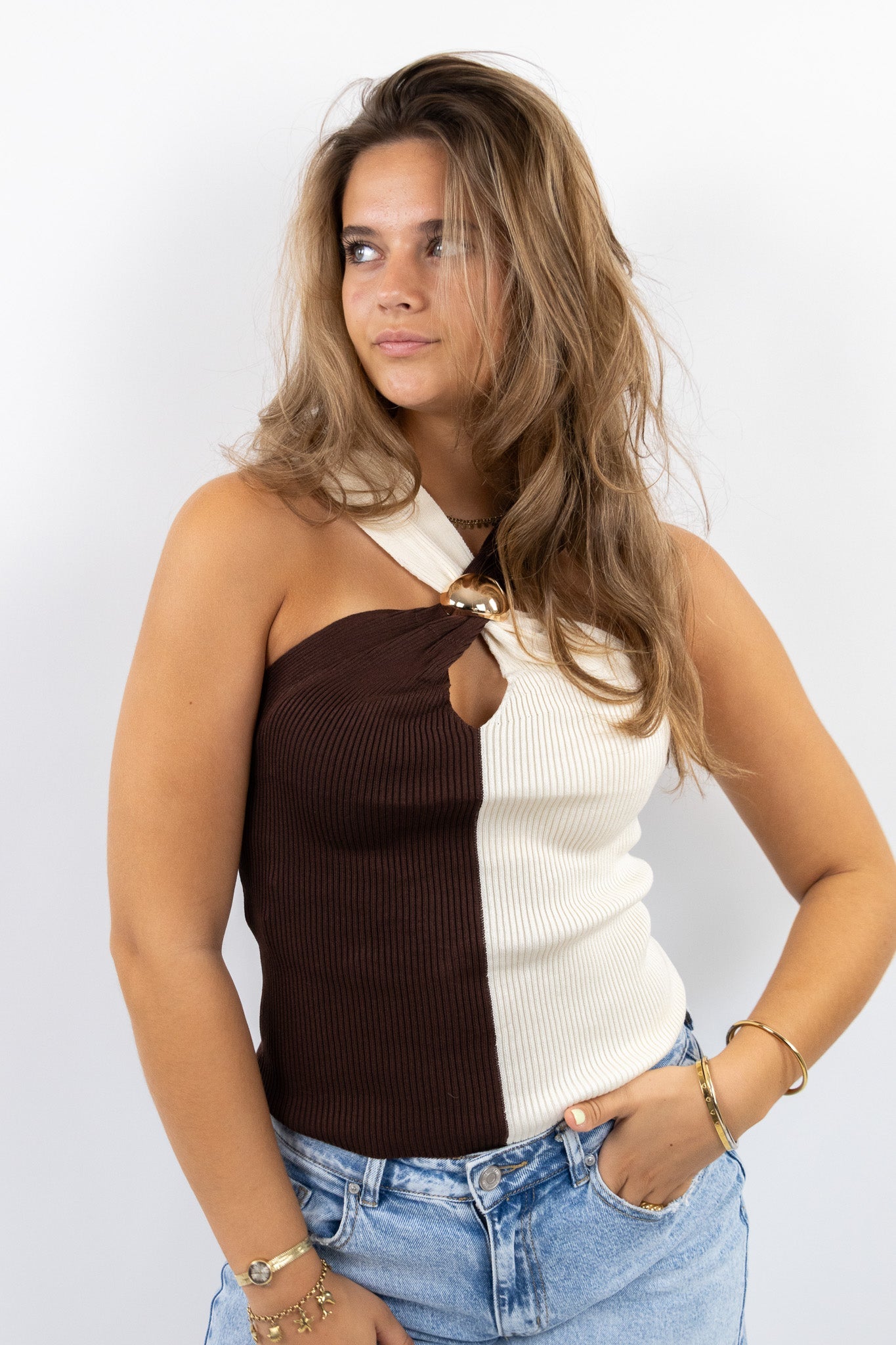 Two Tone Halter Top